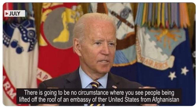 aged poorly - aged like milk - clueless biden - July Aris Rm There is going to be no circumstance where you see people being lifted off the roof of an embassy of ther United States from Afghanistan
