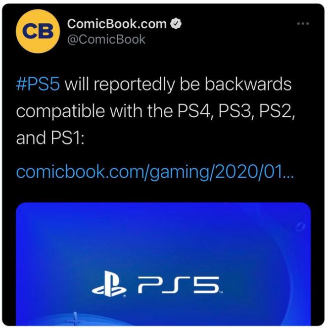 aged poorly - aged like milk - multimedia - ComicBook.com will reportedly be backwards compatible with the PS4, PS3, PS2, and PS1 comicbook.comgaming202001... B. Pss.