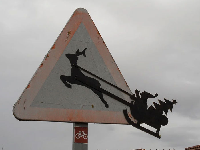 Mild Vandalism - christmas reindeer silhouette