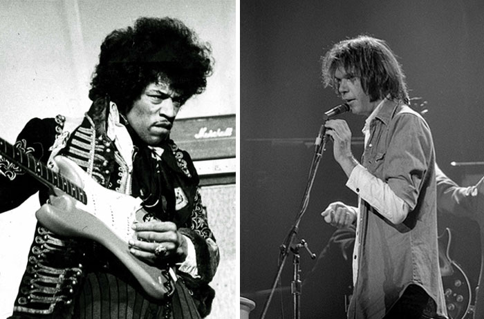 Jimi Hendrix and Neil Young stole a pickup truck in order to get to Woodstock to play their sets.