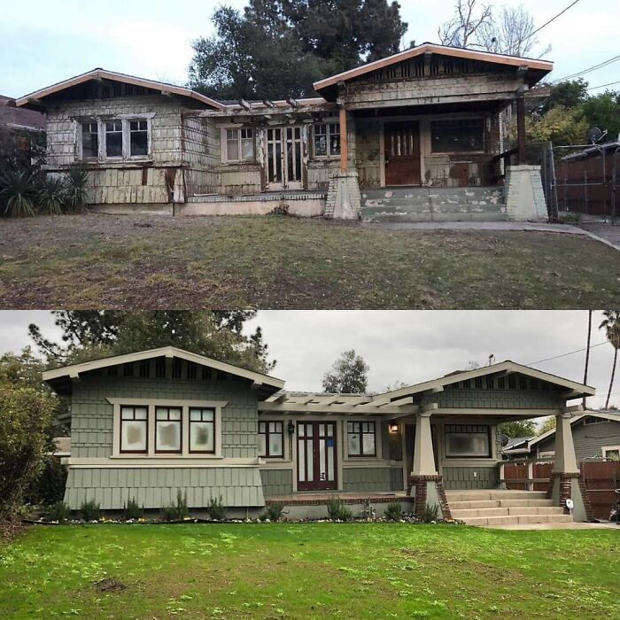 then and now - effects of time - house - Lub