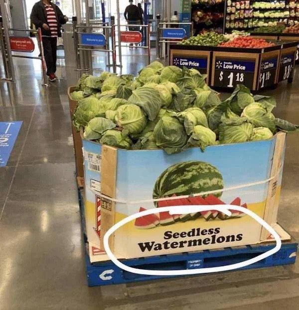 Funny Signs - Seedless Watermelons