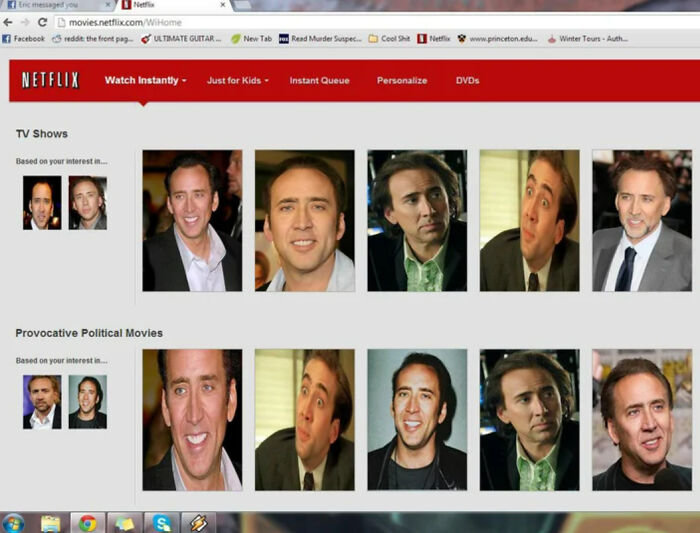 If they use Google Chrome, install the extension "nCage It". It changes EVERY image (including google logo, thumbnails, etc.) into randomly generated pics/gifs of Nicholas Cage.

The best part? There is an option to hide the extension from the task bar. They would actually have to go into their internet options and find it under the "extensions" tab just to turn it off. It's great.