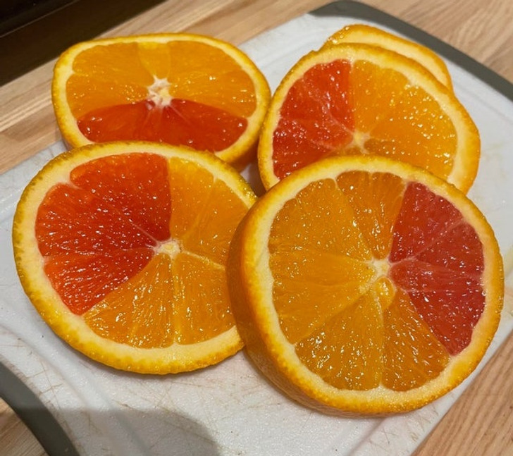 “My girlfriend found a multicolor orange.”