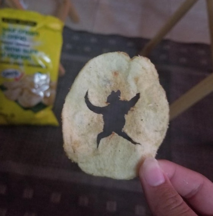 “The first chip pulled out of the bag looks like a person ran through it.”