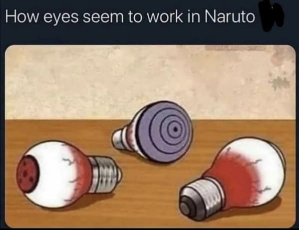 people who shared too much - eyes seem to work in naruto - How eyes seem to work in Naruto