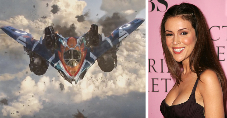 Movie Easter Eggs - In Guardians of the Galaxy, Peter Quill’s ship is a nod to Alyssa Milano. Star-Lord had a big crush on the movie star, so he named his ship The Milano.
