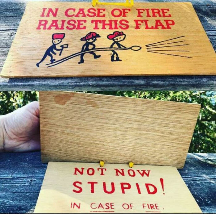 real life easter eggs - ABPV America’s best pics&vids - In Case Of Fire Raise This Flap Not Now Stupid! In Case Of Fire.