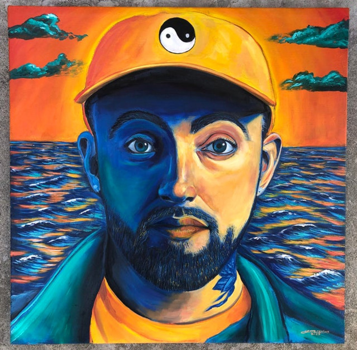 “Always missing Mac. Here’s an oil painting I just finished of him.”