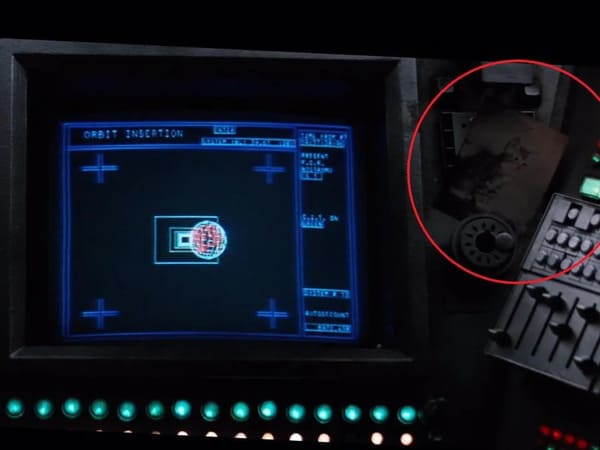 In Alien (1979) a picture of Jonesy, the ship’s cat, as a kitten is seen on a computer terminal in the Nostromo.
