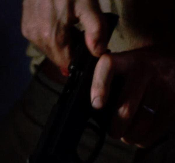 Movie facts  - In Die Hard (1988) John McClane can be seen holding down the slide release on the side of his Beretta before handing it to Clay, who he knows is Hans Gruber. Because he is loading an empty magazine if he didn’t hold the slide release it wou