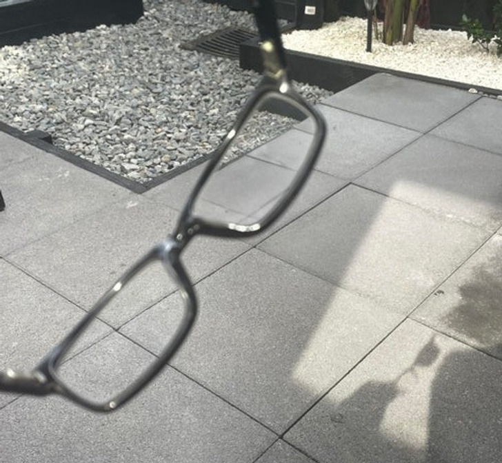 “The shadow of my glasses — only the shadow of one lens is dark because I’m short-sighted in one eye only.”