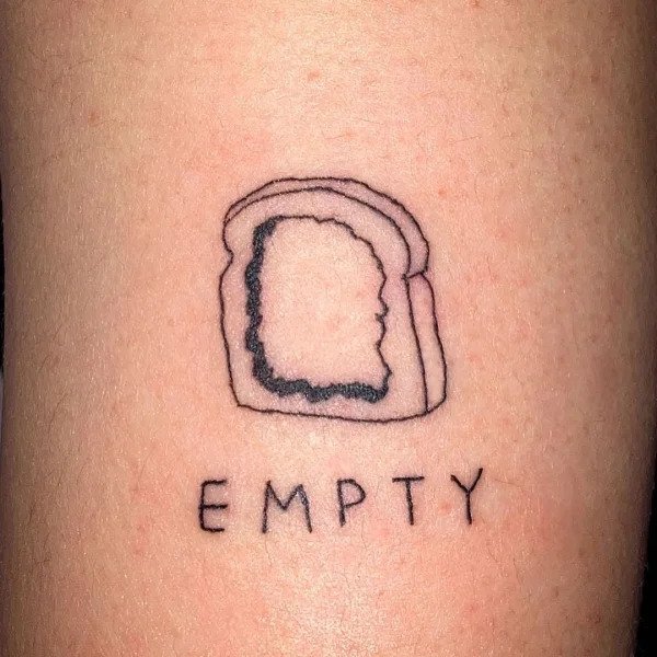 empty bread Tattoo