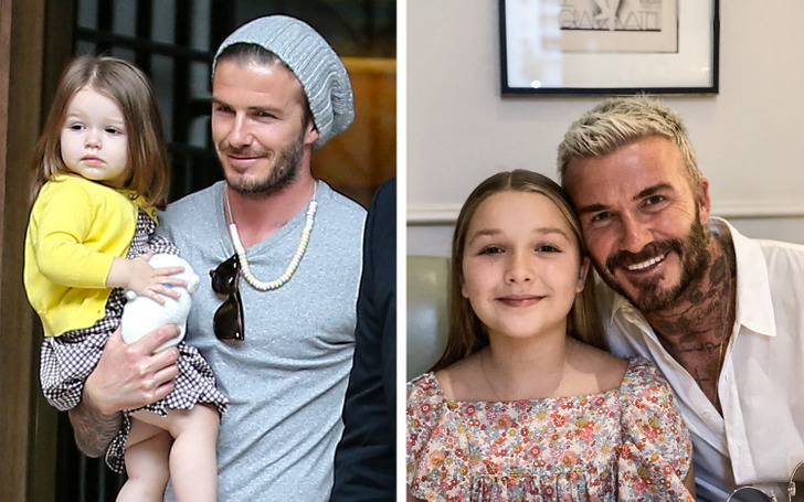 David Beckham and his daughter, Harper Seven