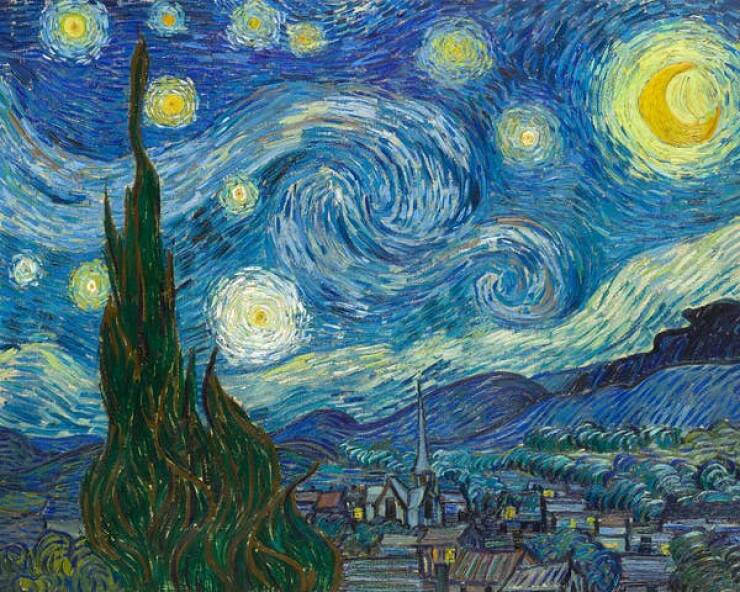 fascinating facts - Those 2,100 works of art included over 850 oil paintings and over 1,300 watercolors and sketches. Most of his paintings are from the last two years of his life. Van Gogh died by suicide in 1890.