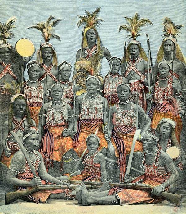 fascinating facts - The Dahomey Amazons was a military comprised of women who were trained to protect the kingdom of Dahomey, a West African empire that existed from 1625 to 1894. The Amazons were known for their fearlessness, and were seen as equals to m