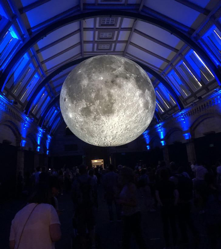 cool design wins - There’s a replica of the moon in the Natural History Museum.