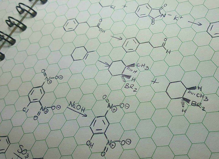 cool design wins - Hexagonal paper for drawing organic compounds