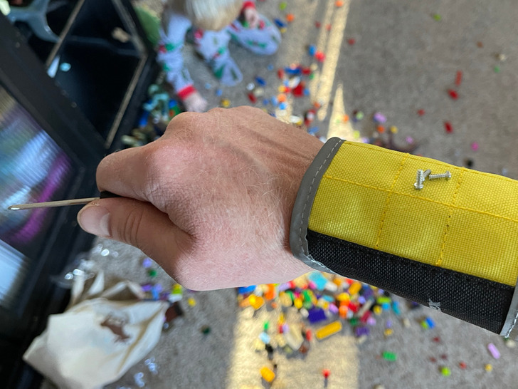 cool design wins - My wife got me a magnet bracelet for holding onto screws as I fix things