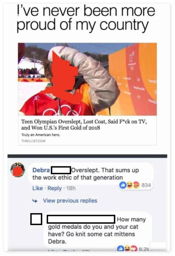 university of illinois memes - I've never been more proud of my country Teen Olympian Overslept, Lost Coat, Said Fck on Tv, and Won U.S.'s First Gold of 2018 Truly an American hero.