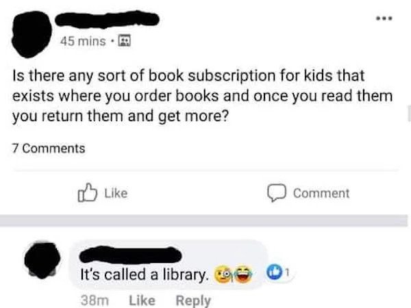 Is there any sort of book subscription for kids that exists where you order books and once you read them you return them and get more?  Comment 1 It's called a library.