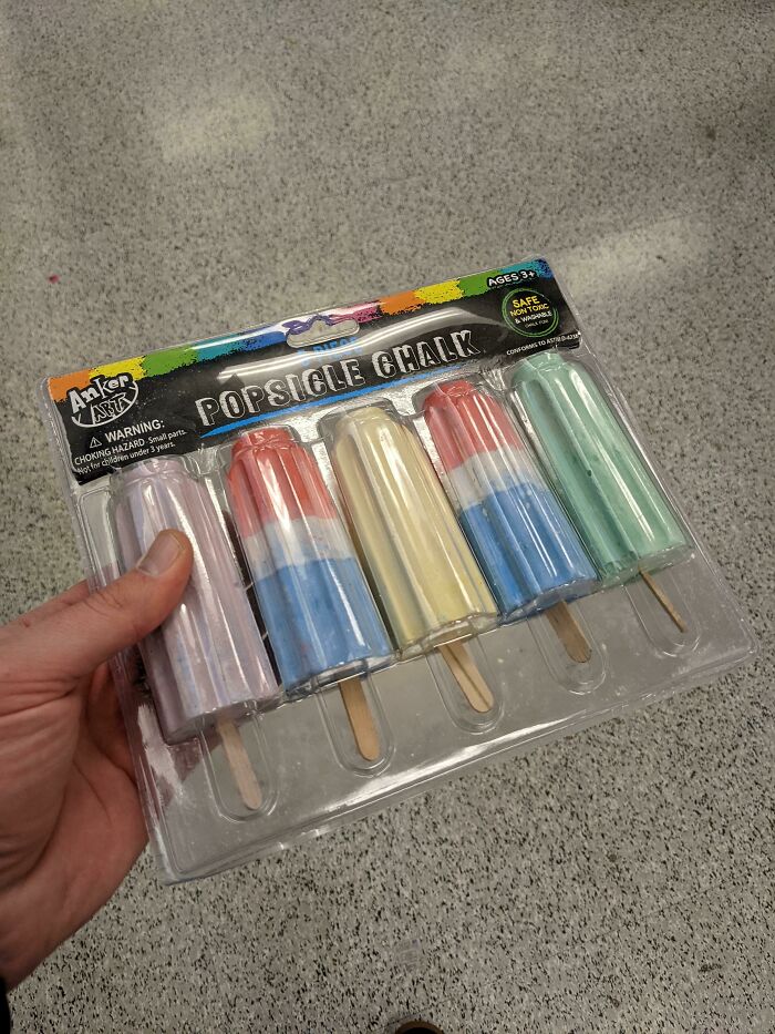 dumb ideas - plastic - Ages 3 Safe Non Torc & World Conscamouso Ankor Arty Popsicle Chalk As Warning Choking Hazard Small parts for dyldren under 3 years