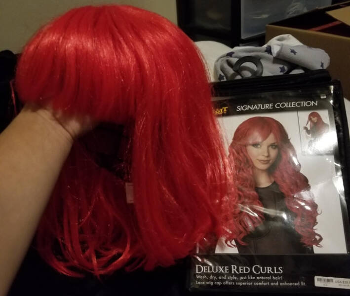 epic fails - funny fails - wig - Rii Signature Collection Deluxe Red Curls Wash, dry, and style, just natural hair Lace wig cop offers superior comfort and enhanced