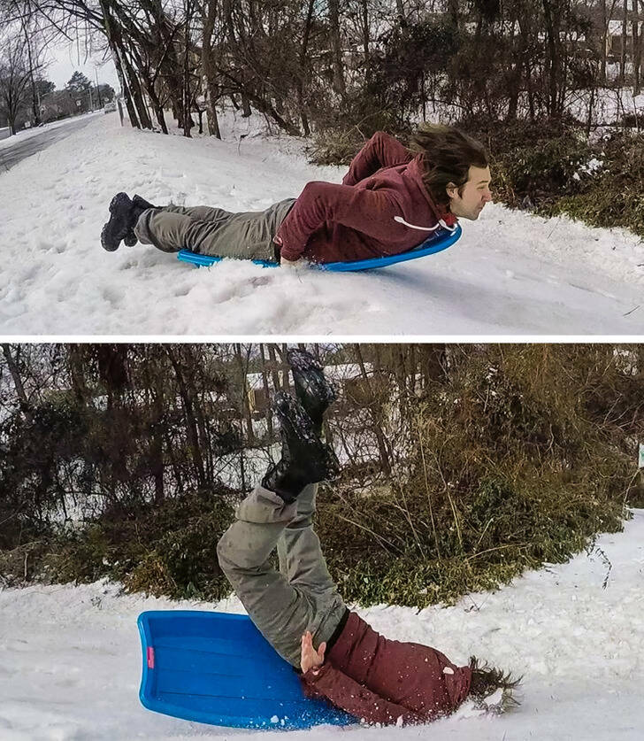 epic fails - funny fails - sledding fail