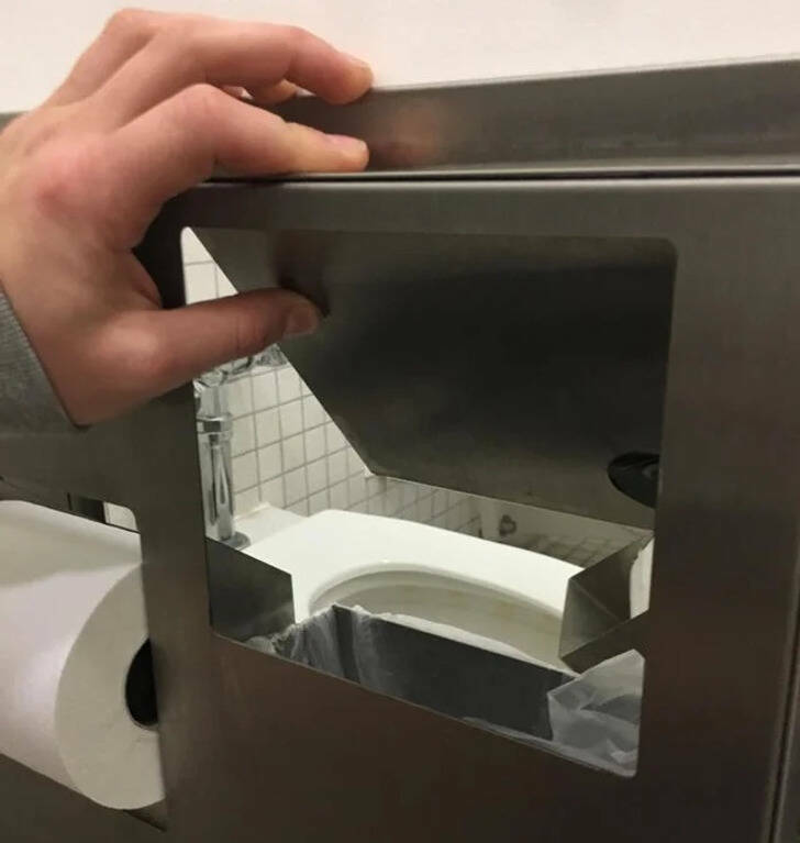 epic fails - funny fails - bathroom stall trash can