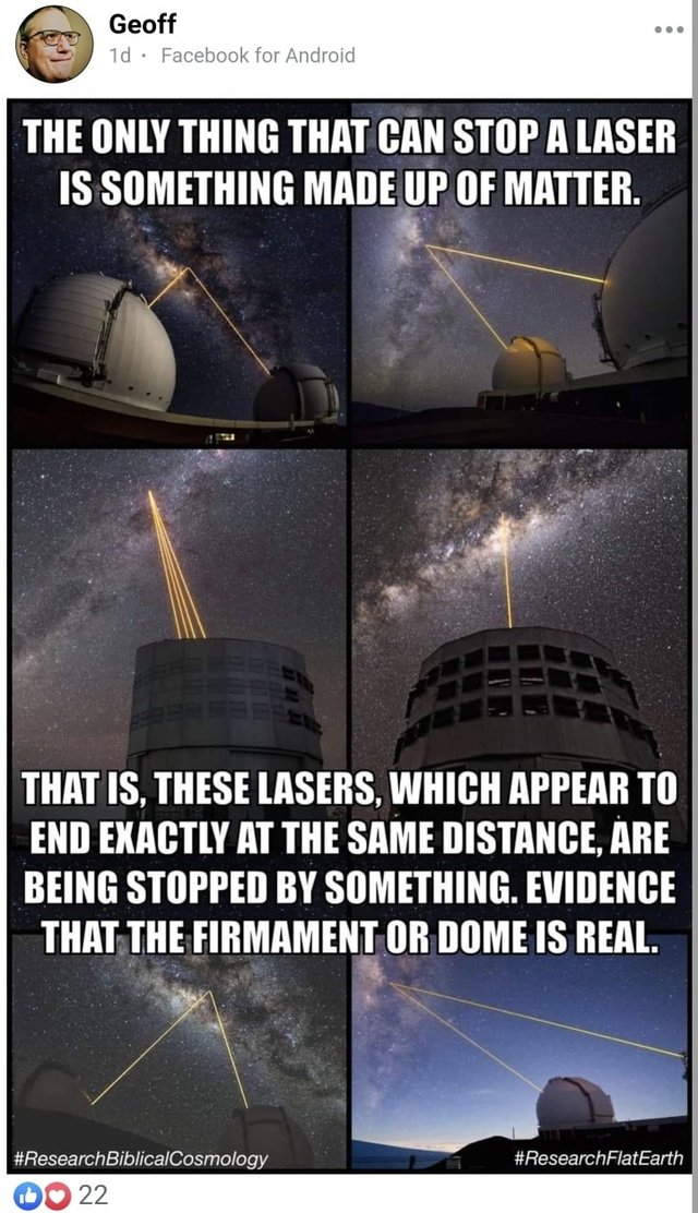 No Common Sense - The Only Thing That Can Stop A Laser Is Something Made Up Of Matter. That Is, These Lasers, Which Appear To End Exactly At The Same Distance, Are Being Stopped By Something. Evidence That