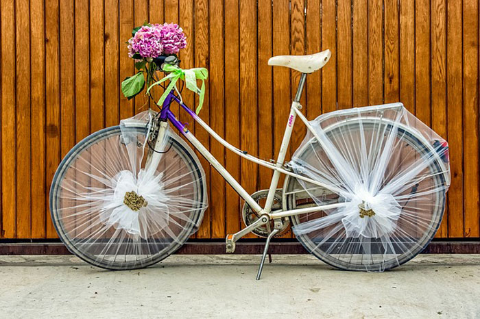 fascinating facts - that the "lower bar" on women's bikes is antiquated and was created to accommodate the heavy dresses women wore in the late 1800s.