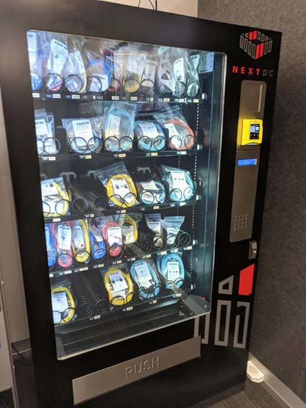 “This job site has a vending machine just for cables.”