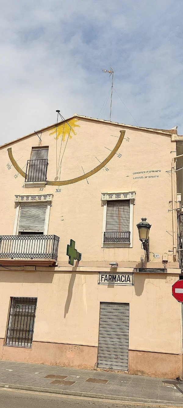 “Sun clock in Valencia, Spain.”