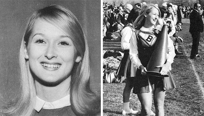 rare photos from history - meryl streep cheerleader - B
