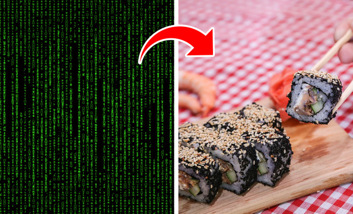behind the scenes movie facts - The Matrix code is actually sushi recipes. If you’ve watched The Matrix, you probably have a number of associations with it, one of which can be lots and lots of green characters in numerous rows of code that looked very my