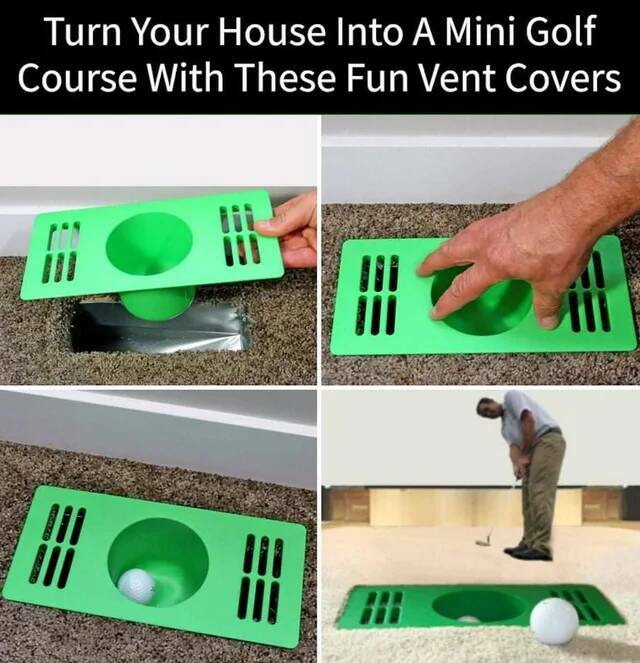 wtf things that actually exist -  grass - Turn Your House Into A Mini Golf Course With These Fun Vent Covers S5