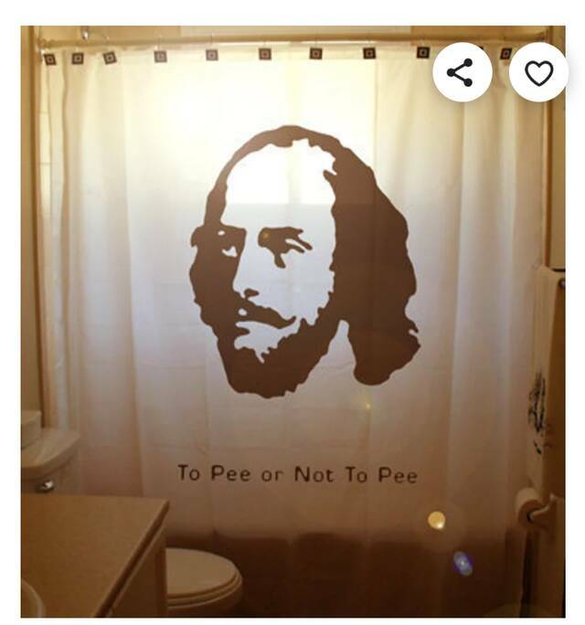 wtf things that actually exist -  funny shower curtains - 3 To Pee or Not To Pee