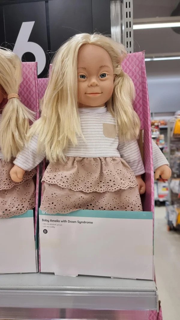 “A doll with down syndrome sold at a big-box store.”