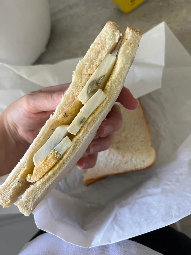 people having a bad day - breakfast sandwich