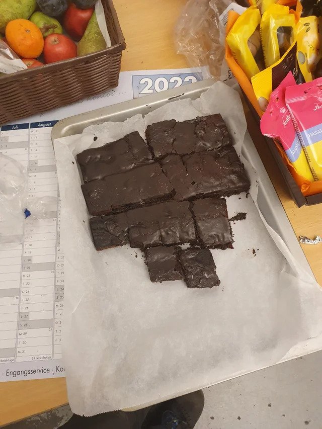 people having a bad day - chocolate brownie
