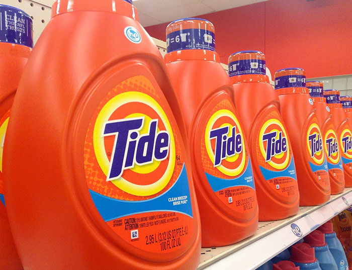 I had a teacher who got a lifetime supply of Tide. He bought a box at the grocery store, and it was half empty for some reason, so he wrote a really polite letter to Tide to let them know. A truck showed up at his house with a lifetime supply of Tide. They used to give it away as gifts to dinner guests and friends because they didn't know what to do with all of it. One day, he got a call from his mom saying she was using the final box. Apparently, it lasted for a good number of years, though. It would have lasted for longer if they didn't give most of it away