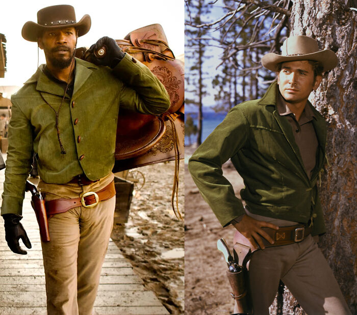 In Django Unchained (2012), One Of Django’s Outfits Is Based On An Outfit That Michael Landon Wore In The TV Western Bonanza
