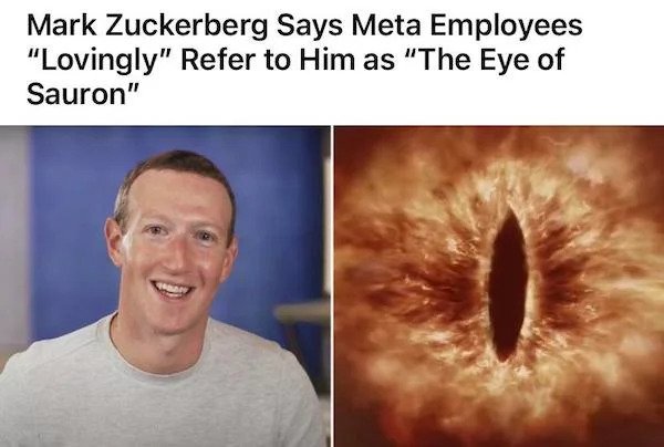 stupid people - mark zuckerberg sauron - Mark Zuckerberg Says Meta Employees