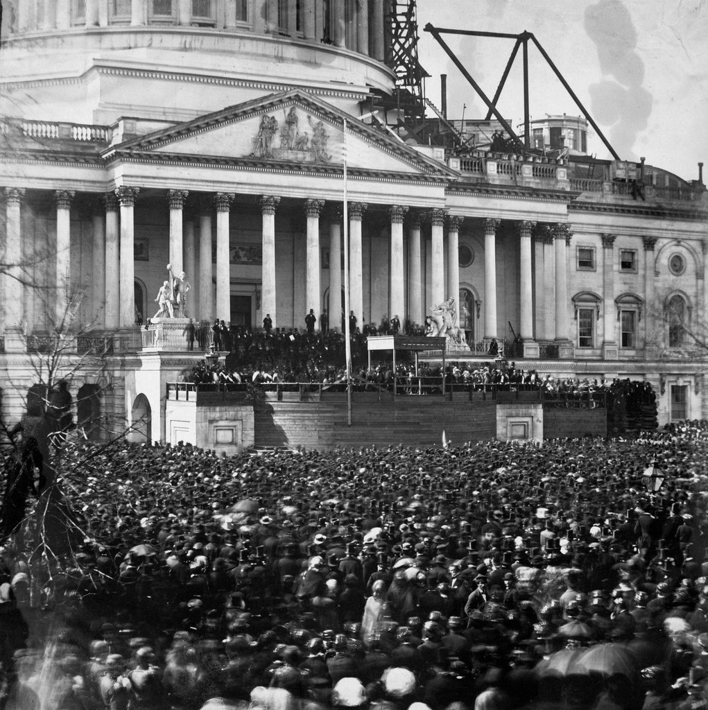 Inauguration of Abraham Lincoln at the U.S. Capitol, Washington, D.C. March 4, 1861