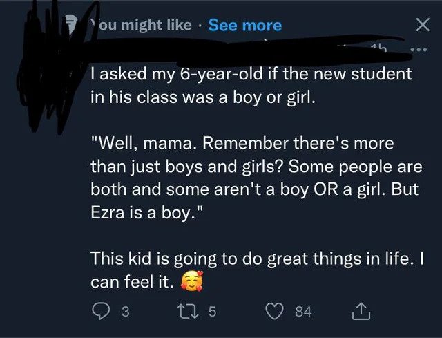 internet liars - screenshot - You might . See more X I asked my 6yearold if the new student in his class was a boy or girl.