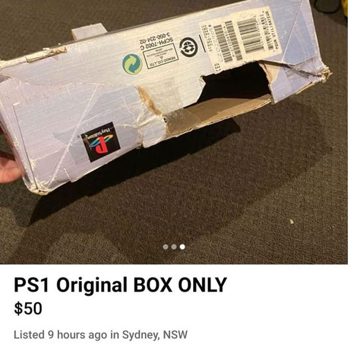 Facebook Buying Selling - PlayStation 305023402 Scph7002 C Rengo Co.Ltd Ced PS1 Original Box Only $50 Listed 9 hours ago in Sydney, Nsw