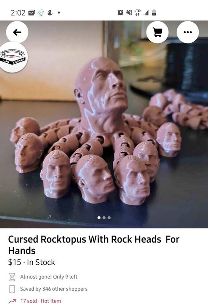 Facebook Buying Selling - other - Car Lte ll ... Corner Cursed Rocktopus With Rock Heads For Hands $15.In Stock Almost gone! Only 9 left Saved by 346 other shoppers 17 sold Hot Item