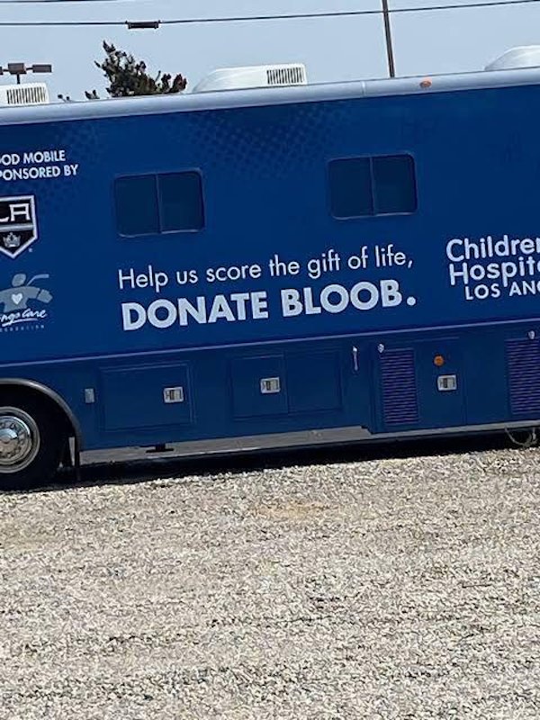 One Job Fail - give bloob - Od Mobile Ponsored By Help us score the gift of life, Donate Bloob. Hill Los Ang