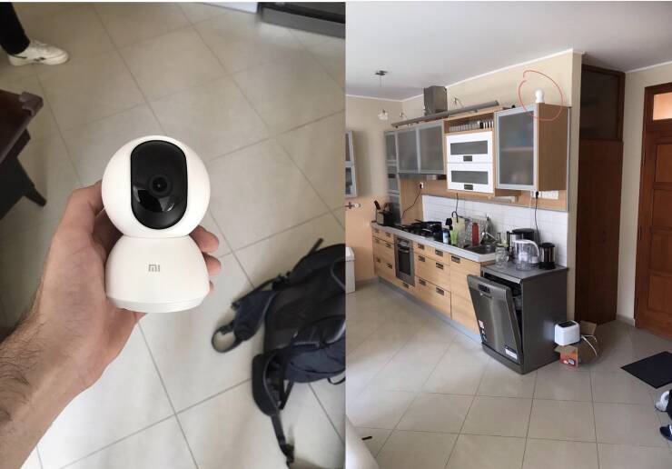"My landlord pretended to do do work the flat but ended up installing this 360° wifi surveillance camera which also records audio without telling me about it."