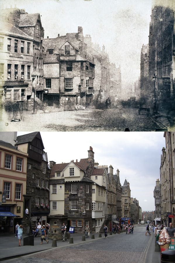 “The Royal Mile, Edinburgh, Scotland – C.1847 And Today”